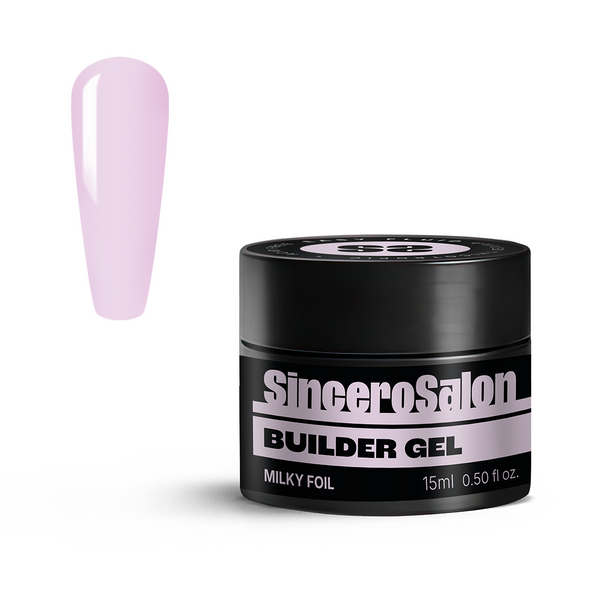 Statybinis gelis Easy Fluid"Sincero Salon", Milky foil, 15ml