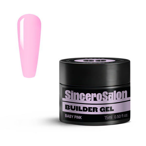 Statybinis gelis Solid "Sincero Salon", Baby Pink, 15ml