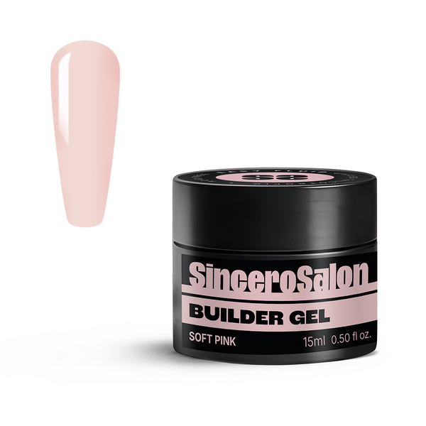 Statybinis gelis Solid "Sincero Salon", Soft Pink, 15ml