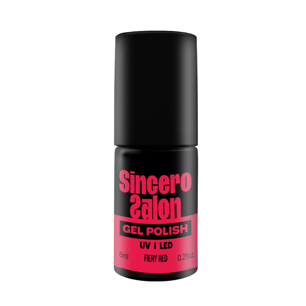 Gelinis nagų lakas "Sincero Salon", 6ml, FIERY RED, 3686