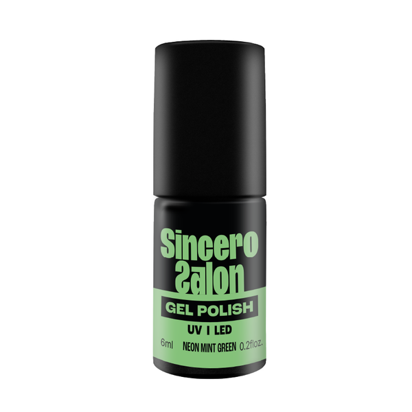 Gelinis nagų lakas "Sincero Salon", 6 ml, NEON MINT GREEN, 4416