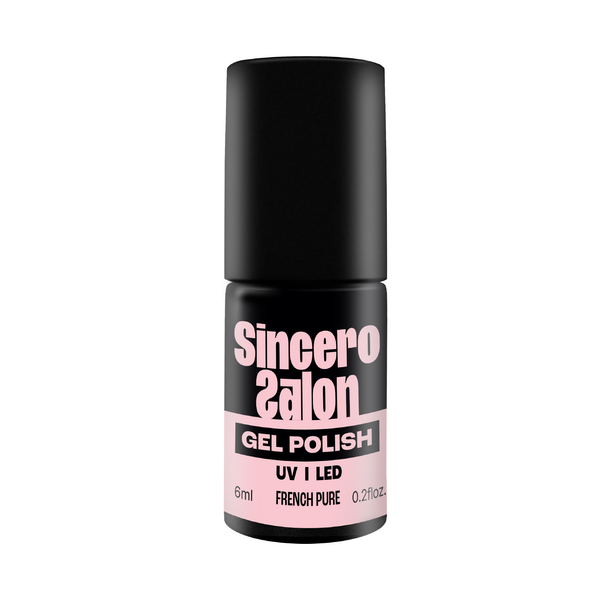 Gelinis nagų lakas "Sincero Salon", 6 ml, FRENCH PURE, 6144