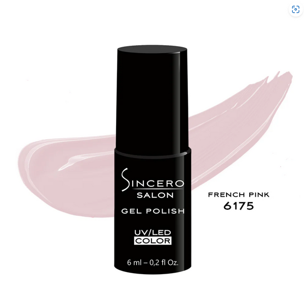*Seno dizaino. Gelinis nagų lakas "Sincero Salon", 6 ml, FRENCH PINK, 6175