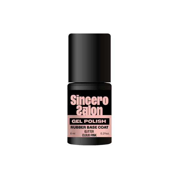 Rubber bazė "Sincero Salon", Glitter cloud pink, 6ml