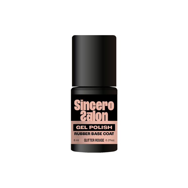 Rubber bazė "Sincero Salon", Glitter rouge, 6ml