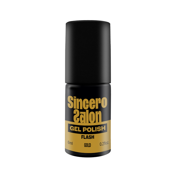 Gelinis nagų lakas "Sincero Salon", 6 ml, FLASH GOLD, 3777