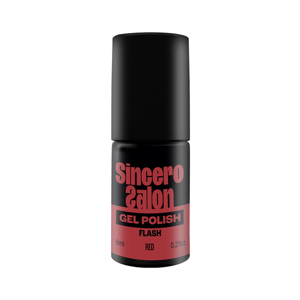 Gelinis nagų lakas "Sincero Salon", 6 ml, FLASH RED, 3791