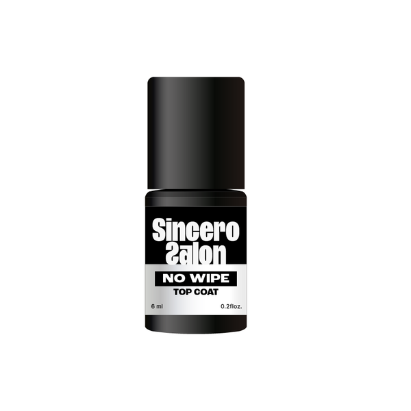 Gelinio nagų lako viršutinis sluoksnis "Sincero Salon", Top Coat No wipe, 6ml