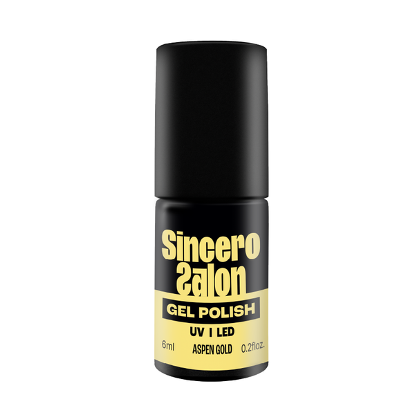 Gelinis nagų lakas "Sincero Salon", 6ml, ASPEN GOLD, 715