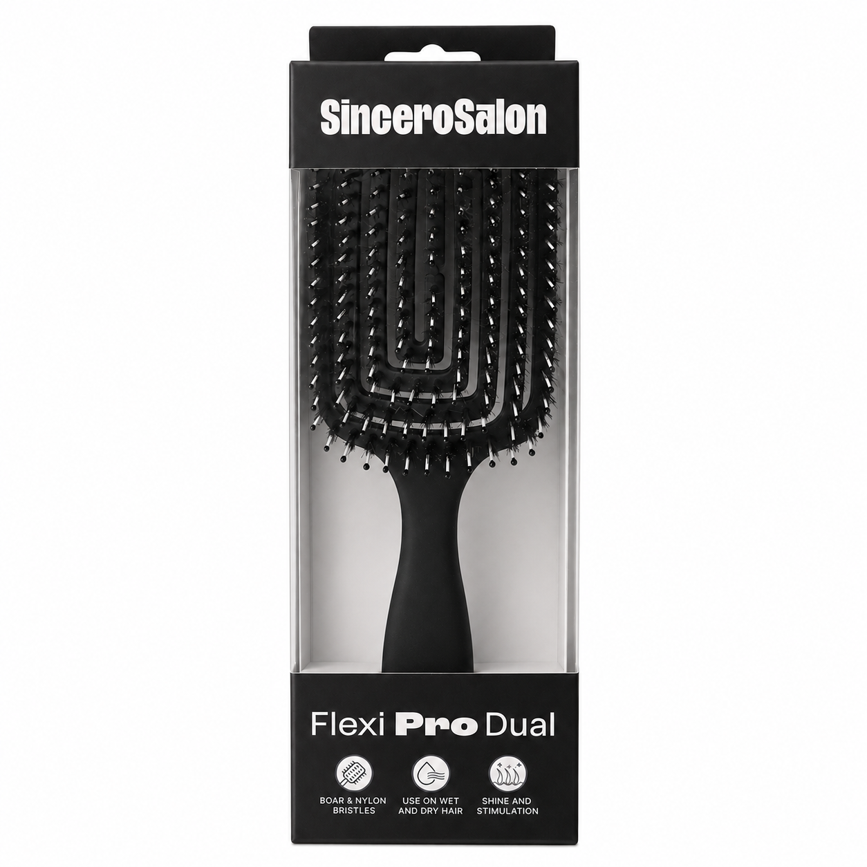 Plaukų šepetys „Sincero Salon“ Flexi Pro Dual, 1 vnt.
