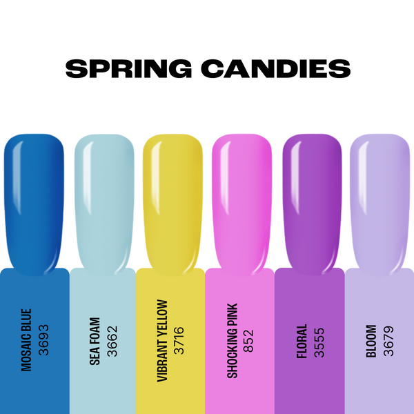 Gelinio nagų lako rinkinys "Sincero Salon" SPRING CANDIES, 6 vnt. x 6 ml