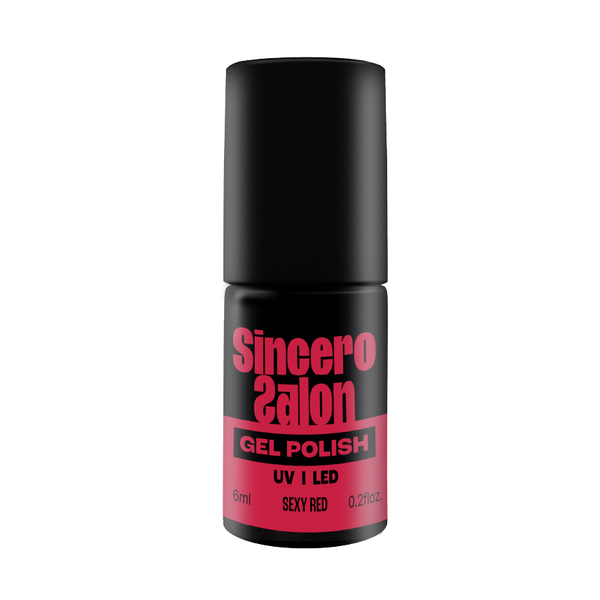 Gelinis nagų lakas "Sincero Salon", 6ml, SEXY RED, 727
