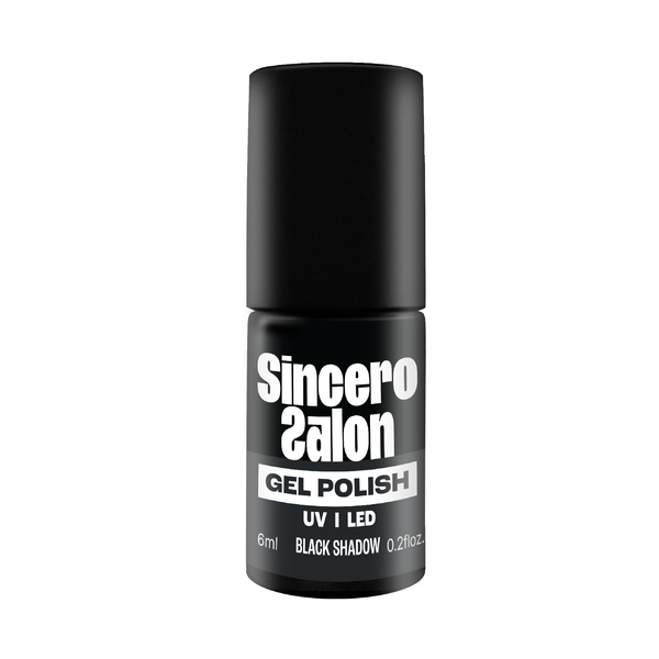 Gelinis nagų lakas "Sincero Salon", 6ml, BLACK SHADOW, 657