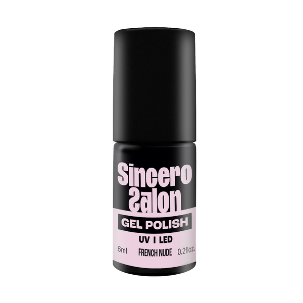 Gelinis nagų lakas "Sincero Salon", 6 ml, FRENCH NUDE, 6151