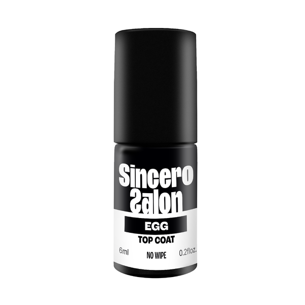 Gelinio nagų lako viršutinis sluoksnis "Sincero Salon", Top Coat No wipe, Egg, 6ml
