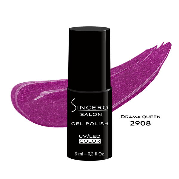 Gelinis nagų lakas "Sincero Salon", 6ml, Drama Queen, 2908