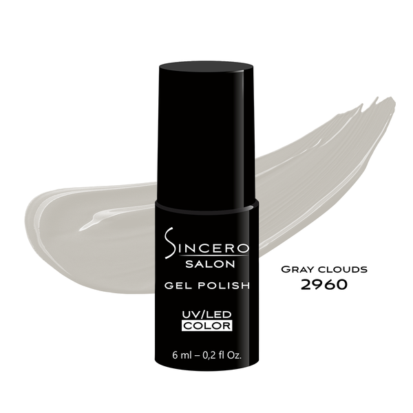 Gelinis nagų lakas "Sincero Salon", 6ml, Gray Clouds, 2960