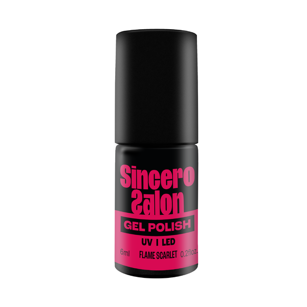 Gelinis nagų lakas "Sincero Salon", 6ml, FLAME SCARLET, 3723