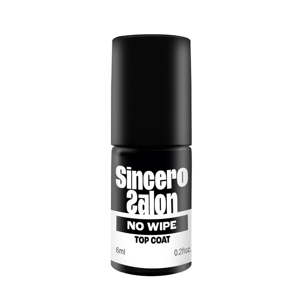 Gelinio nagų lako viršutinis sluoksnis "Sincero Salon", Top Coat No wipe, 6ml