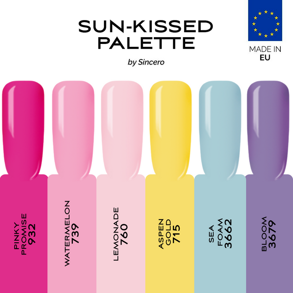 Gelinio nagų lako rinkinys "Sincero Salon" SUN-KISSED PALETTE, 6 vnt. x 6 ml
