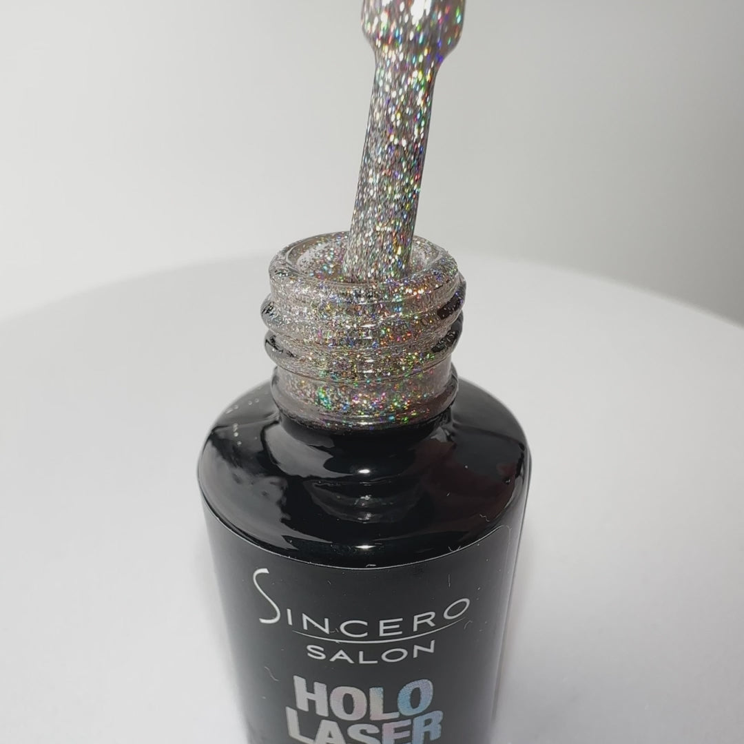 Gelinis nagų lakas „Sincero Salon“, HOLO Laser, champagne, 6ml