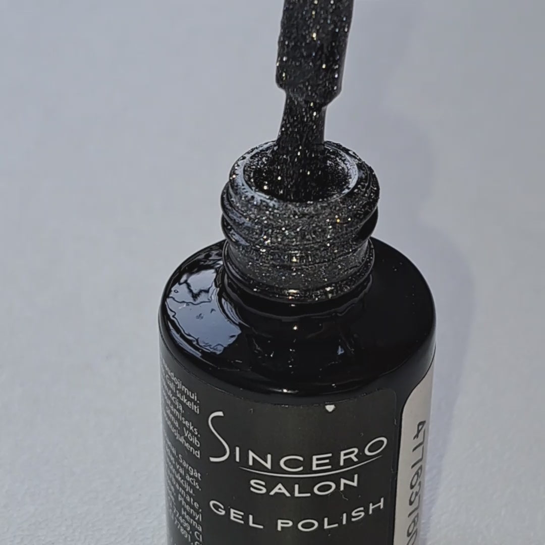 Gelinis nagų lakas Sincero Salon, 6 ml, Flash Black, 3760